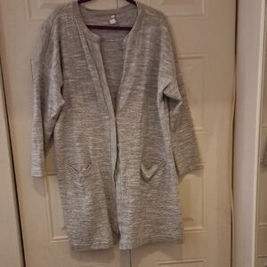 j jill gray cardigan with snaps XL